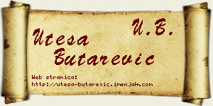 Uteša Butarević vizit kartica